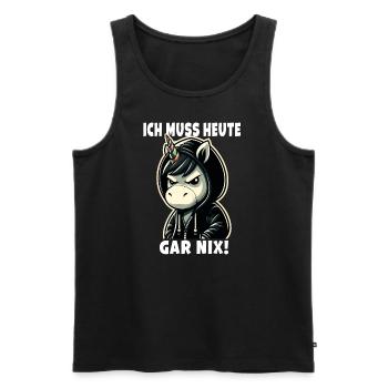 I don't have to say anything sarcastic today - Men's Premium Organic Tank Top - black - Front - AI Model Male 178 light (178cm)
