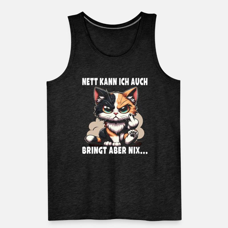 Nice I can also be a sarcastic cat lover Men's Premium Organic Tank Top