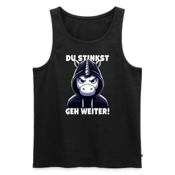 Du stinkst Geh weiter Sarkastisches - Männer Premium Bio Tank Top - Schwarz - Vorne - AI Model Male 178 light (178cm)