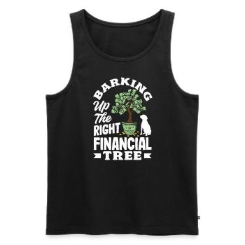 Barking Up The Right Financial Tree Money Savvy - Männer Premium Bio Tank Top - Anthrazit - Vorne - Alexander (188cm)