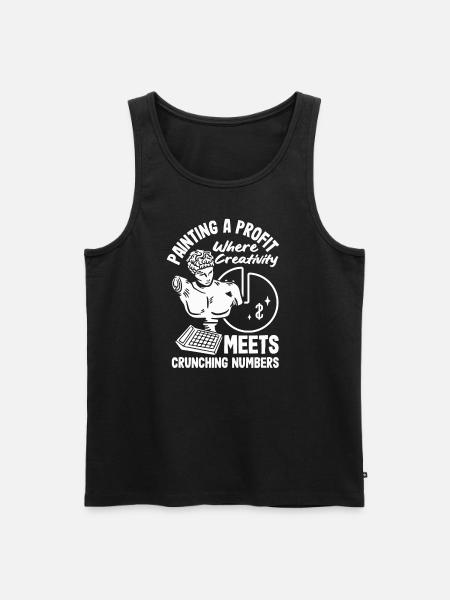 Painting A Profit Creativity Meets Numbers Artist - Men's Premium Organic Tank Top - black