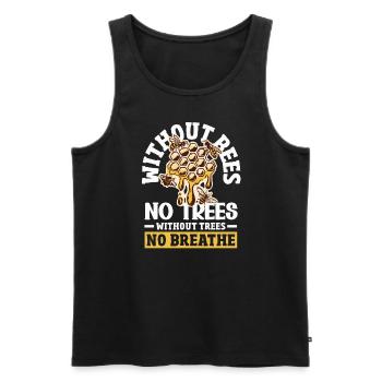 Beekeeper Heartbeat Honeycomb Love Pollination - Men's Premium Organic Tank Top - black - Front - AI Model Male 178 light (178cm)