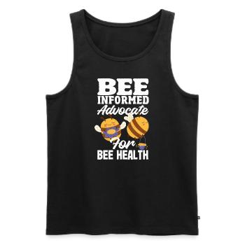 Beekeeper Heartbeat Honeycomb Love Pollination - Men's Premium Organic Tank Top - black - Front - AI Model Male 178 light (178cm)