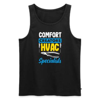 HVAC Expert Technician - Men's Premium Organic Tank Top - black - Front - AI Model Male 178 light (178cm)