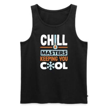 HVAC Expert Technician - Men's Premium Organic Tank Top - black - Front - AI Model Male 178 light (178cm)