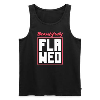 Embrace Your Quirks - Authenticity Is Gorgeous - Men's Premium Organic Tank Top - black - Front - AI Model Male 178 light (178cm)
