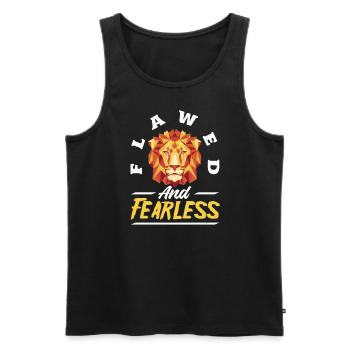 Embrace Your Quirks - Authenticity Is Gorgeous - Men's Premium Organic Tank Top - black - Front - AI Model Male 178 light (178cm)
