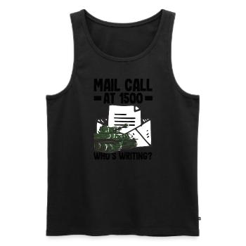 Embrace the Mission Military Time Adventure Call - Männer Premium Bio Tank Top - Schwarz - Vorne - Michal (187cm)