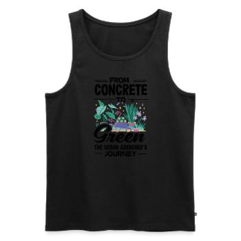 Talking to Plants is Essential Urban Gardener - Men's Premium Organic Tank Top - black - Front - Michal (187cm)