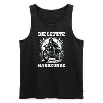 Skeleton Biker La dernière maison lap Fan de moto - Débardeur bio Premium Homme - noir - Devant - Michal (187cm)