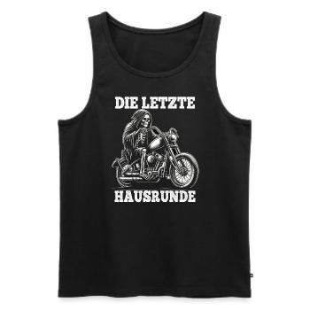 Skeleton Biker La dernière maison lap Fan de moto - Débardeur bio Premium Homme - noir - Devant - Michal (187cm)