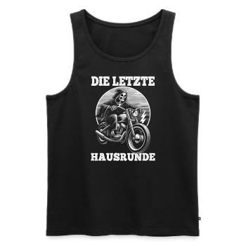 Skeleton Biker La dernière maison lap Fan de moto - Débardeur bio Premium Homme - noir - Devant - Michal (187cm)