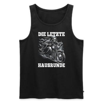 Skeleton Biker La dernière maison lap Fan de moto - Débardeur bio Premium Homme - noir - Devant - Michal (187cm)