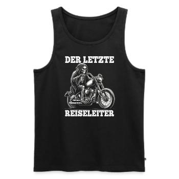 Skeleton Biker Le dernier guide touristique Fan de moto - Débardeur bio Premium Homme - noir - Devant - Michal (187cm)