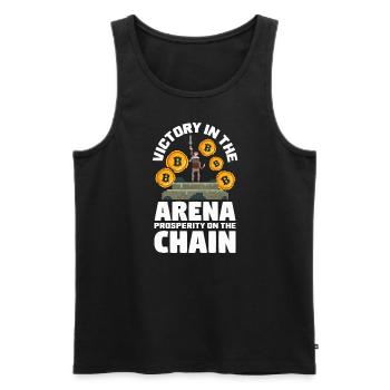 Cryptocurrency Rewards Gaming Blockchain Gamer - Men's Premium Organic Tank Top - black - Front - Michal (187cm)