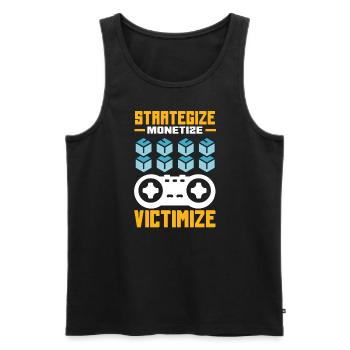 Cryptocurrency Rewards Gaming Blockchain Gamer - Men's Premium Organic Tank Top - black - Front - Michal (187cm)