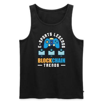 Cryptocurrency Rewards Gaming Blockchain Gamer - Men's Premium Organic Tank Top - black - Front - Michal (187cm)