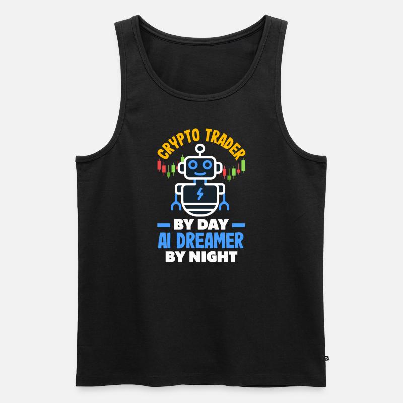 Cryptocurrency AI & Crypto Enthusiast Blockchain - Männer Premium Bio Tank Top - Schwarz
