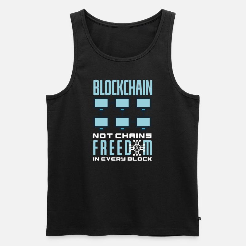 Cryptocurrency AI & Crypto Enthusiast Blockchain - Männer Premium Bio Tank Top - Schwarz