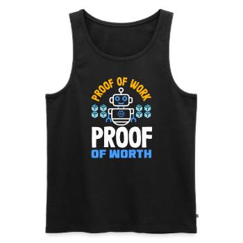 Cryptocurrency AI & Crypto Enthusiast Blockchain - Men's Premium Organic Tank Top - black - Front - Michal (187cm)
