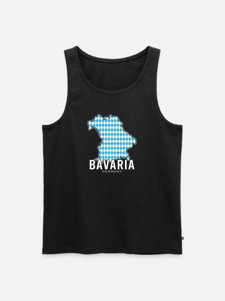 Bavaria Germany Contour Flag1 - Men's Premium Organic Tank Top - black