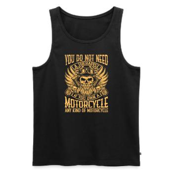 Never Lose Vintage Motorcycle Club Enthusiast - Men's Premium Organic Tank Top - black - Front - Michal (187cm)