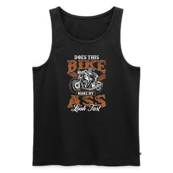 Does This Bike Vintage Motorcycle Club Enthusiast - Männer Premium Bio Tank Top - Schwarz - Vorne - Michal (187cm)
