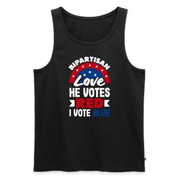 Electing Love Every Day Unity Patriotic American - Men's Premium Organic Tank Top - black - Front - Michal (187cm)