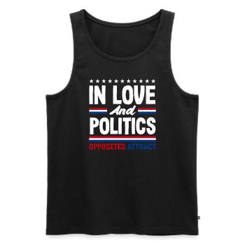 In Love And Politics Unity Patriotic American - Men's Premium Organic Tank Top - black - Front - Michal (187cm)