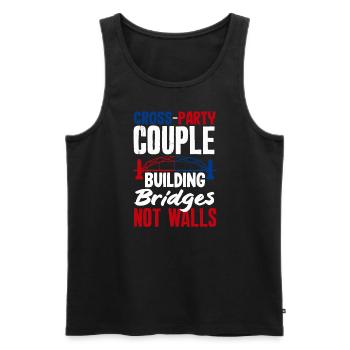 United In Love Unity Patriotic American - Men's Premium Organic Tank Top - black - Front - Michal (187cm)