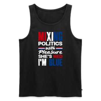 United In Love Unity Patriotic American - Men's Premium Organic Tank Top - black - Front - Michal (187cm)