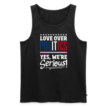 United In Love Unity Patriotic American - Men's Premium Organic Tank Top - black - Front - Michal (187cm)