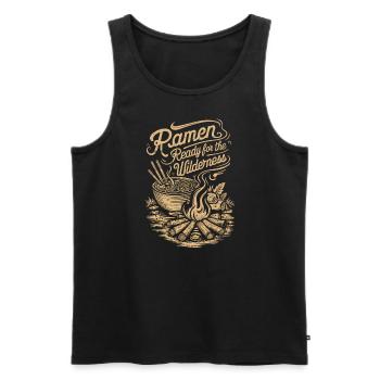 Camping Amateurs de Ramen - Débardeur bio Premium Homme - noir - Devant - Michal (187cm)