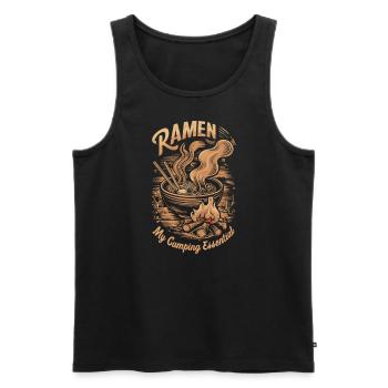 Camping Amateurs de Ramen - Débardeur bio Premium Homme - noir - Devant - Michal (187cm)