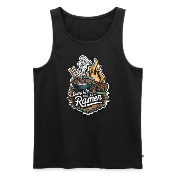 Camping Amateurs de Ramen - Débardeur bio Premium Homme - noir - Devant - Michal (187cm)