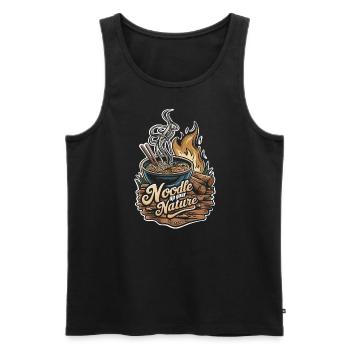 Camping Amateurs de Ramen - Débardeur bio Premium Homme - noir - Devant - Michal (187cm)