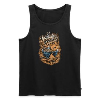 Camping Amateurs de Ramen - Débardeur bio Premium Homme - noir - Devant - Michal (187cm)