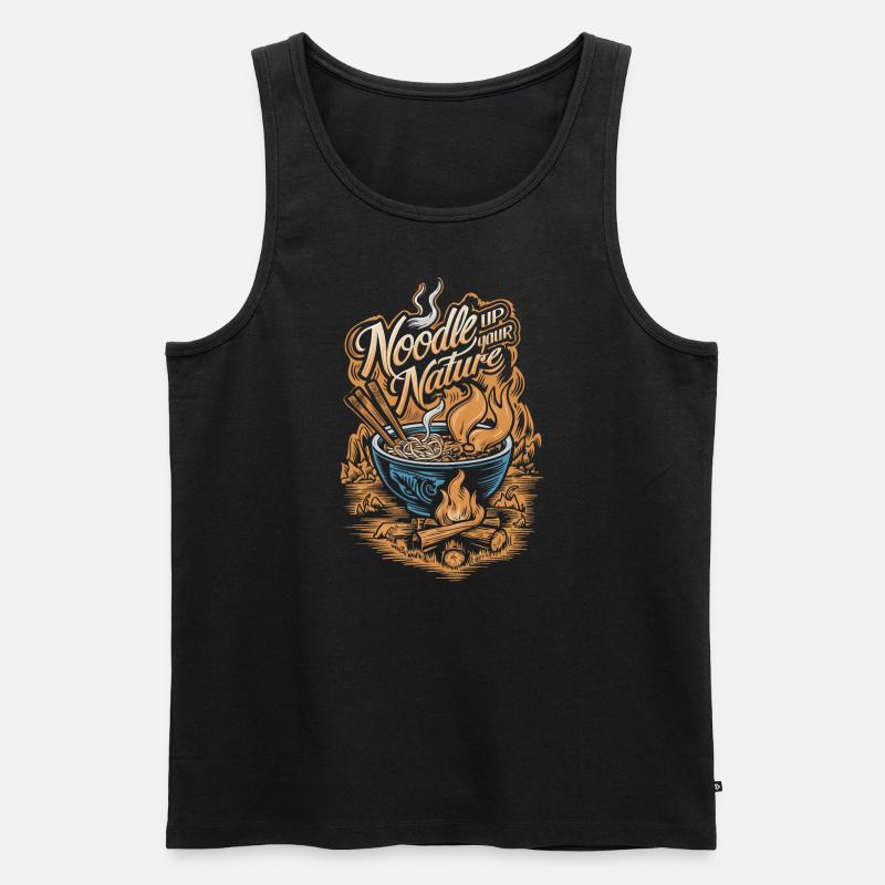 Camping Ramen Lovers - Männer Premium Bio Tank Top - Schwarz
