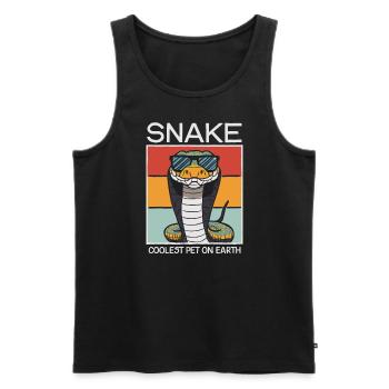 Snake Coolest Pet On Earth Retro Sunglasses - Men's Premium Organic Tank Top - black - Front - Michal (187cm)