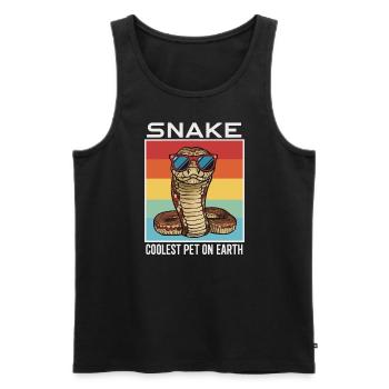 Snake Coolest Pet On Earth Retro Sunglasses - Men's Premium Organic Tank Top - black - Front - Michal (187cm)