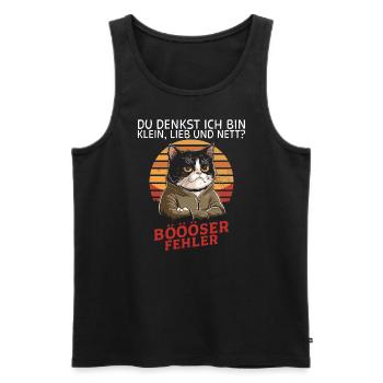 You think I'm small, sweet and nice? Fun - Men's Premium Organic Tank Top - black - Front - Michal (187cm)