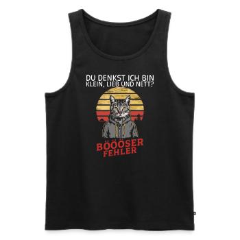 You think I'm small, sweet and nice? Fun - Men's Premium Organic Tank Top - black - Front - Michal (187cm)
