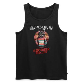 You think I'm small, sweet and nice? Fun - Men's Premium Organic Tank Top - black - Front - Michal (187cm)