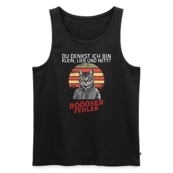 You think I'm small, sweet and nice? Fun - Men's Premium Organic Tank Top - black - Front - Michal (187cm)