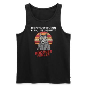 You think I'm small, sweet and nice? Fun - Men's Premium Organic Tank Top - black - Front - Michal (187cm)