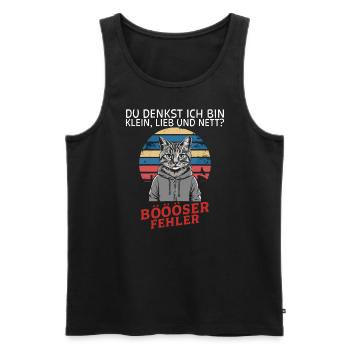 You think I'm small, sweet and nice? Fun - Men's Premium Organic Tank Top - black - Front - Michal (187cm)