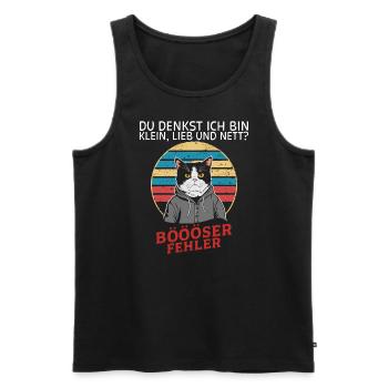 You think I'm small, sweet and nice? Fun - Men's Premium Organic Tank Top - black - Front - Michal (187cm)