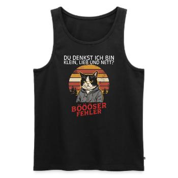 You think I'm small, sweet and nice? Fun - Men's Premium Organic Tank Top - black - Front - Michal (187cm)