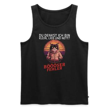 You think I'm small, sweet and nice? Fun - Men's Premium Organic Tank Top - black - Front - Michal (187cm)