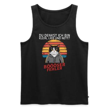 You think I'm small, sweet and nice? Fun - Men's Premium Organic Tank Top - black - Front - Michal (187cm)
